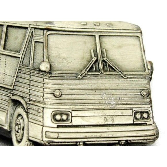 Bergamot Brass Works Other - 1978 Pewter Camper City Bus B-210 Bergamot Brass Works Vintage Waist Belt Buckle